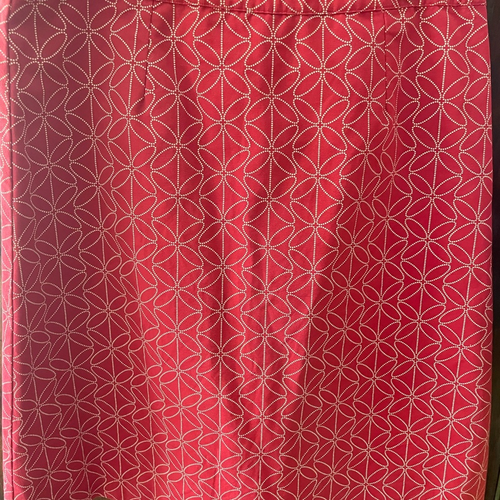 Boden Red Geometric Skirt. UK 12R which is USA size 8R. Excellent condition